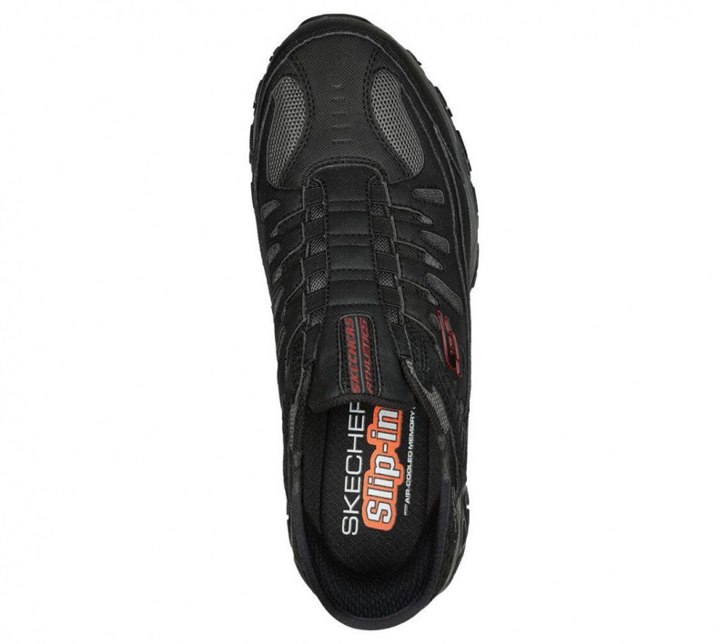 Black Skechers Slip-ins: After Burn M. Fit - Ridgeburn Men's Sneakers | NRPO-37812