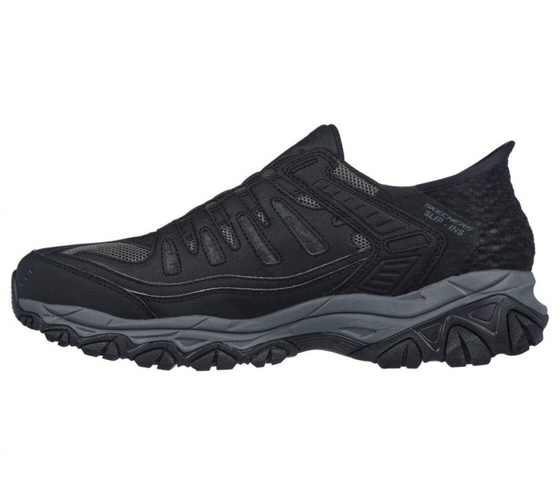 Black Skechers Slip-ins: After Burn M. Fit - Ridgeburn Men's Sneakers | NRPO-37812