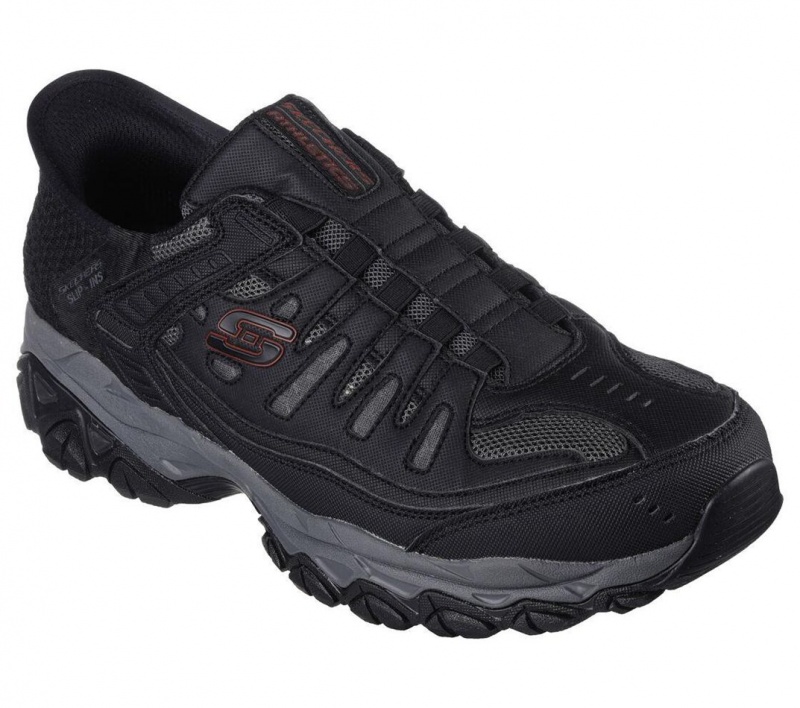 Black Skechers Slip-ins: After Burn M. Fit - Ridgeburn Men's Sneakers | NRPO-37812