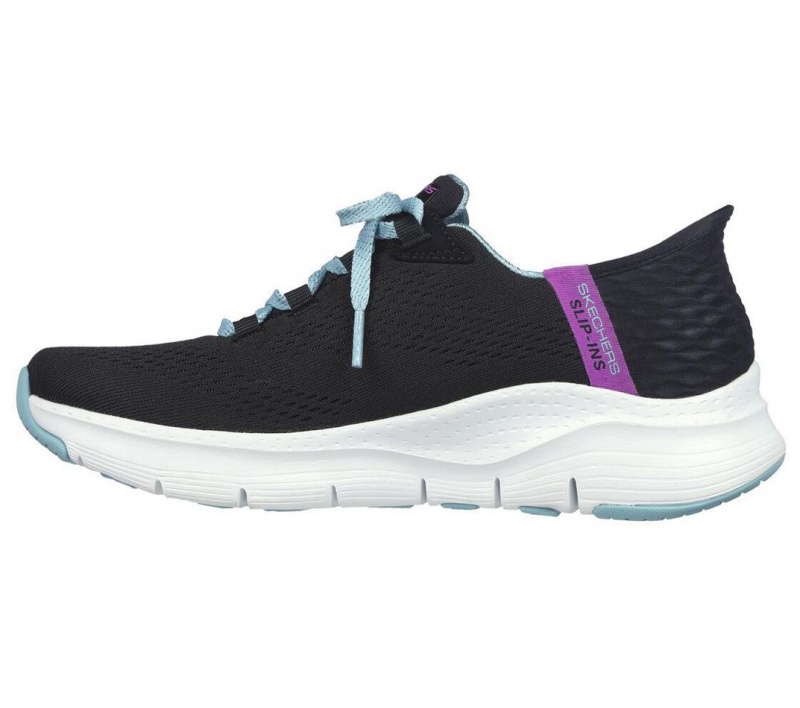 Black Skechers Slip-ins: Arch Fit - Fresh Flare Women's Sneakers | KSZJ-32941