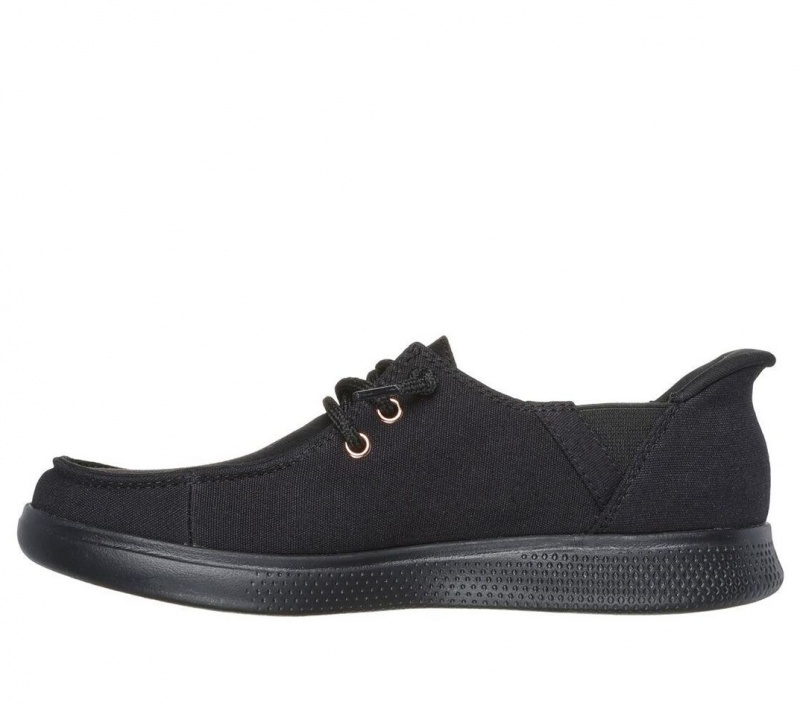 Black Skechers Slip-ins: Bobs Skip Cute - Spot Twist Women's Boat Shoes | LOBD-27504