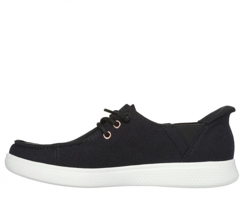 Black Skechers Slip-ins: Bobs Skip Cute - Spot Twist Women's Boat Shoes | DOXU-16295