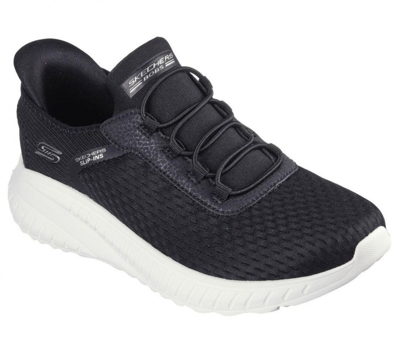 Black Skechers Slip-ins: Bobs Sport Squad Chaos Women's Sneakers | KWLE-14935