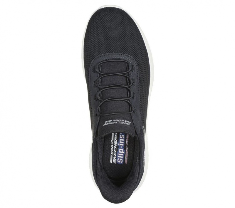 Black Skechers Slip-ins: Bobs Sport Squad Chaos Men's Sneakers | QGHM-75483