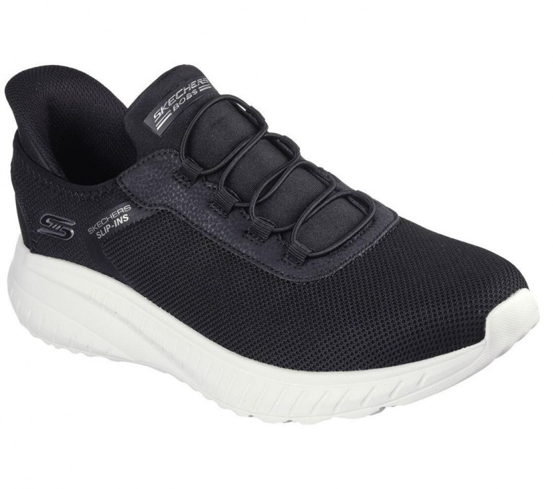 Black Skechers Slip-ins: Bobs Sport Squad Chaos Men's Sneakers | QGHM-75483