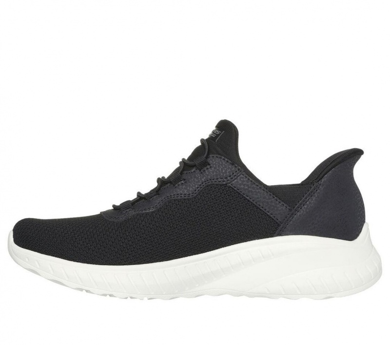 Black Skechers Slip-ins: Bobs Sport Squad Chaos Women's Sneakers | QOVU-08651