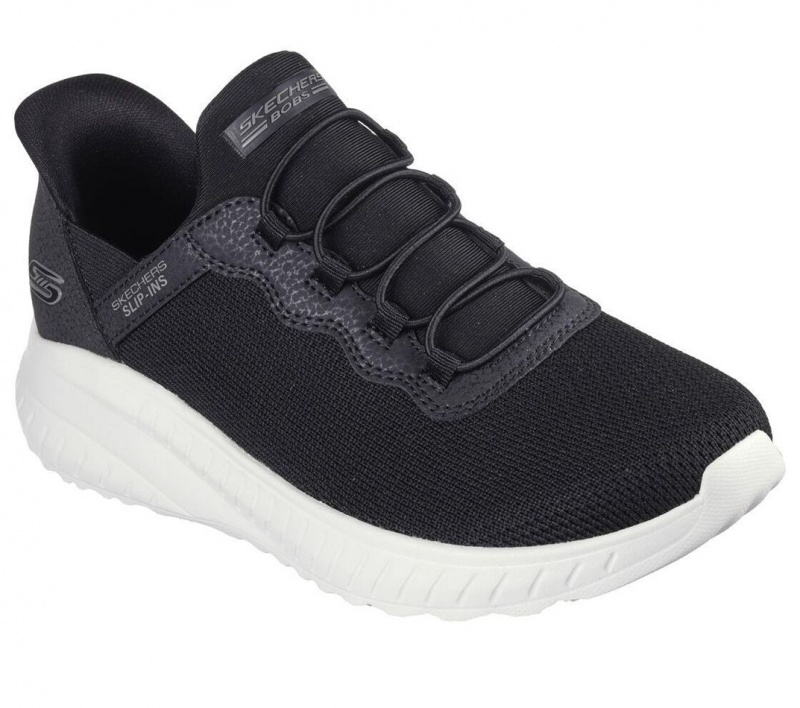 Black Skechers Slip-ins: Bobs Sport Squad Chaos Women's Sneakers | QOVU-08651