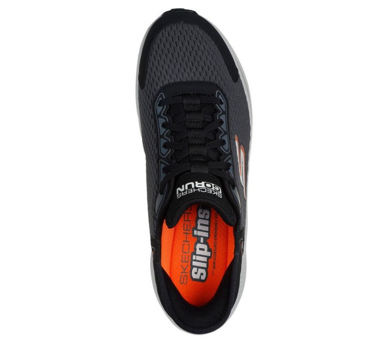 Black Skechers Slip-ins: Go Run Consistent - Empowered Men's Sneakers | LMUR-83205