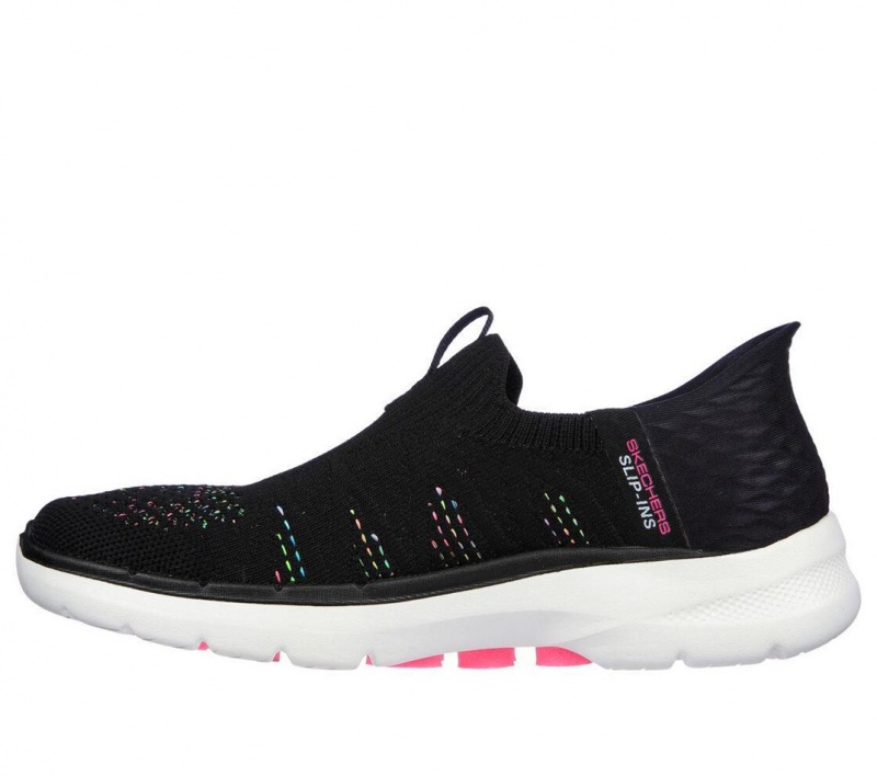 Black Skechers Slip-ins: Go Walk 6 - Valentina Women's Sneakers | TSGY-57093