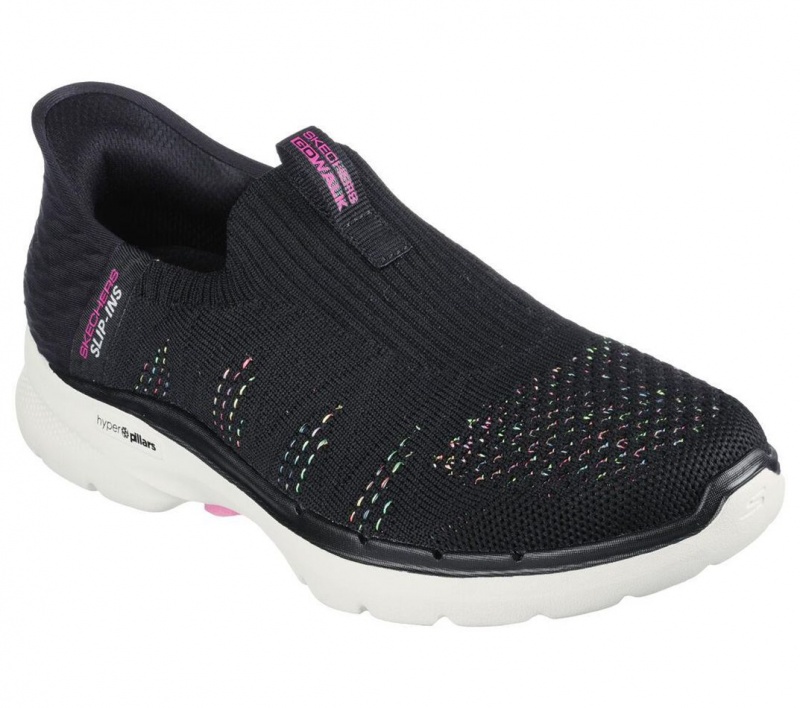 Black Skechers Slip-ins: Go Walk 6 - Valentina Women's Sneakers | TSGY-57093