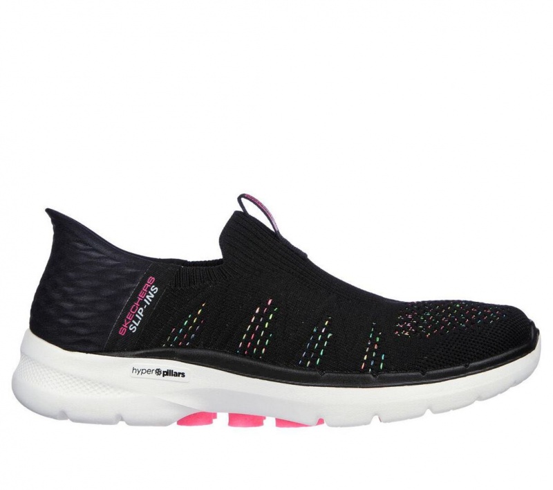 Black Skechers Slip-ins: Go Walk 6 - Valentina Women\'s Sneakers | TSGY-57093