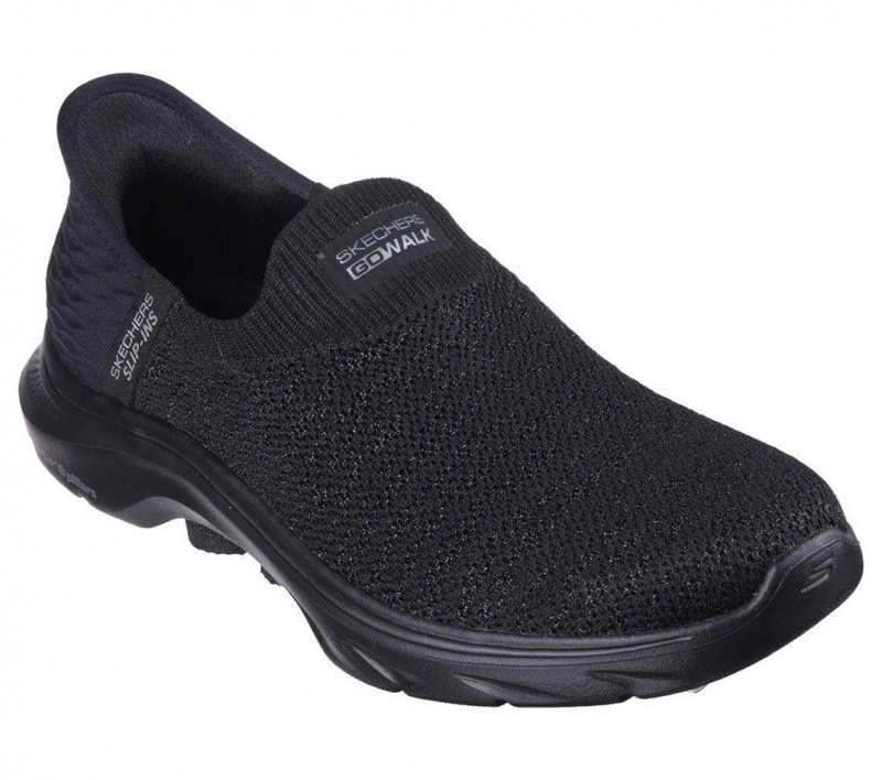 Black Skechers Slip-ins: Go Walk 7 - Springtime Women's Sneakers | BIZA-21984