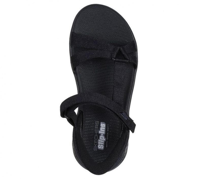 Black Skechers Slip-ins: Go Walk Flex Sd - Illuminate Women's Sandals | GXZR-28653