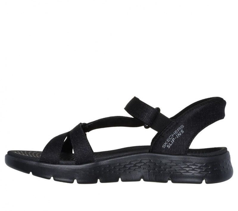 Black Skechers Slip-ins: Go Walk Flex Sd - Illuminate Women's Sandals | GXZR-28653