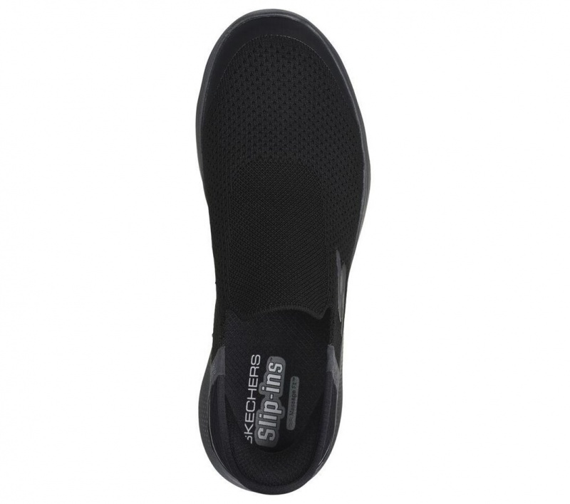 Black Skechers Slip-ins: Go Walk Massage Fit - Current Men's Sneakers | BTXO-27016