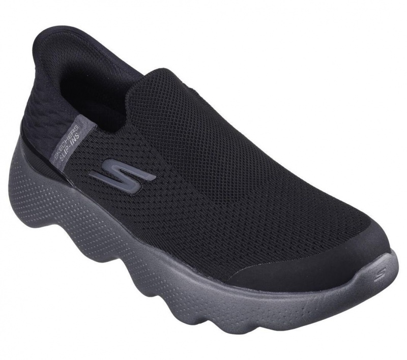 Black Skechers Slip-ins: Go Walk Massage Fit - Current Men's Sneakers | BTXO-27016