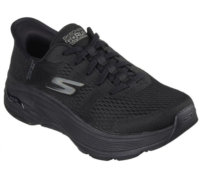 Black Skechers Slip-ins Max Cushioning Af - Paramount Women's Sneakers | OXWF-48253