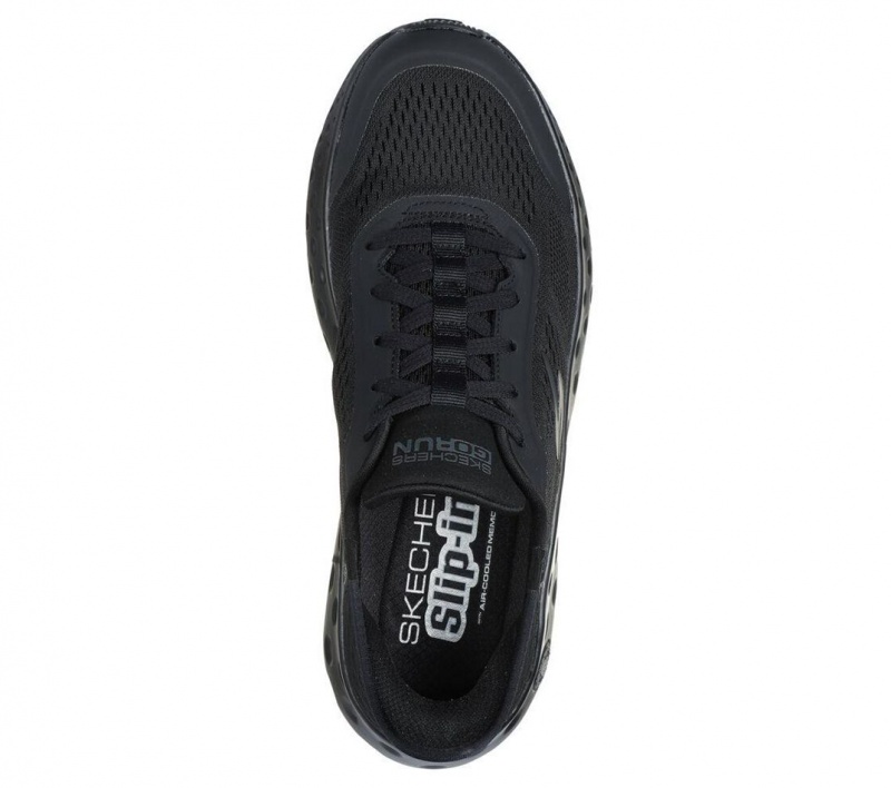 Black Skechers Slip-ins: Max Cushioning Hyper Craze Men's Sneakers | TDIS-79801