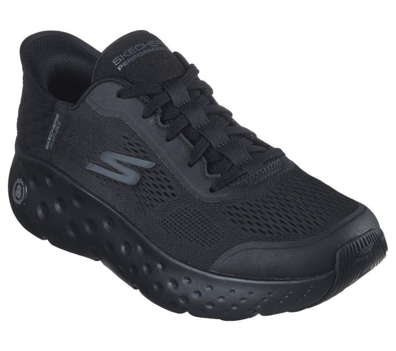 Black Skechers Slip-ins: Max Cushioning Hyper Craze Men's Sneakers | TDIS-79801