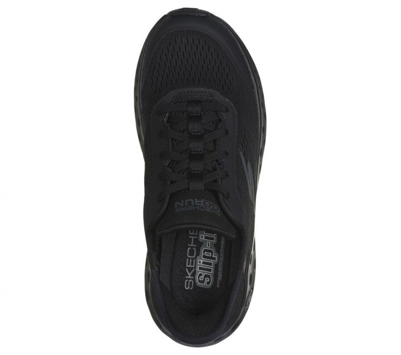 Black Skechers Slip-ins: Max Cushioning Hyper Craze Women's Sneakers | NEVK-06394