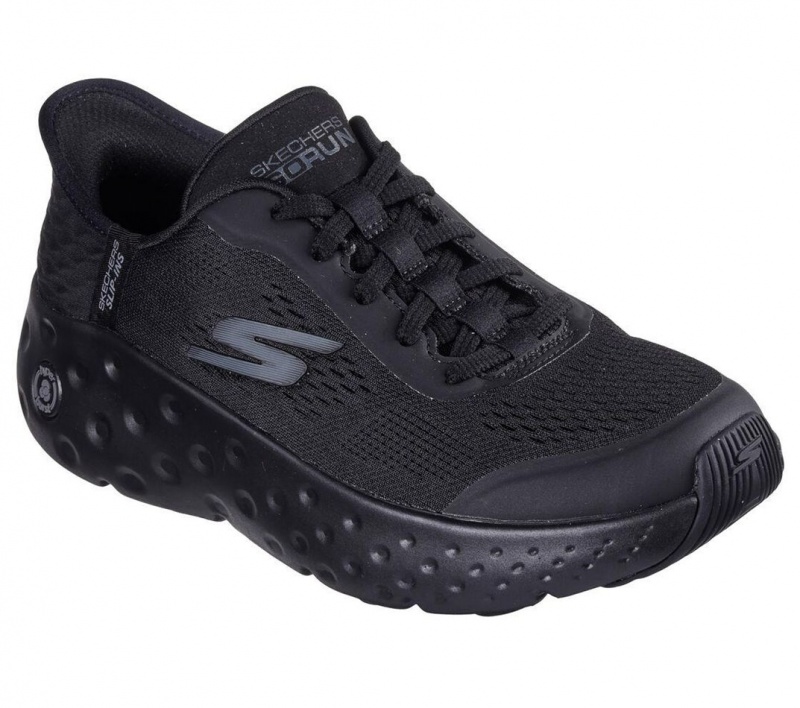 Black Skechers Slip-ins: Max Cushioning Hyper Craze Women's Sneakers | NEVK-06394