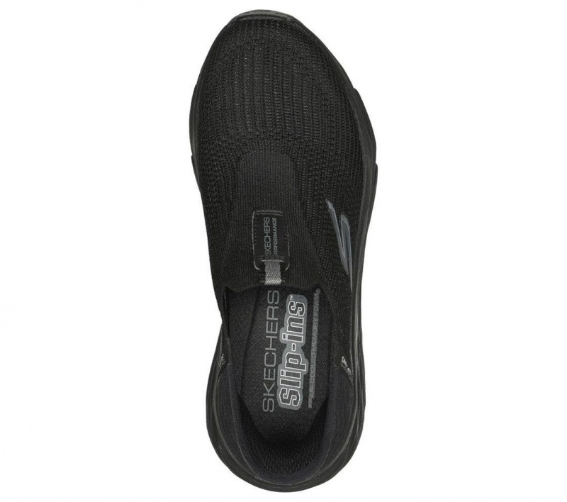 Black Skechers Slip-ins: Max Cushioning - Smooth Women's Sneakers | HUYN-40593