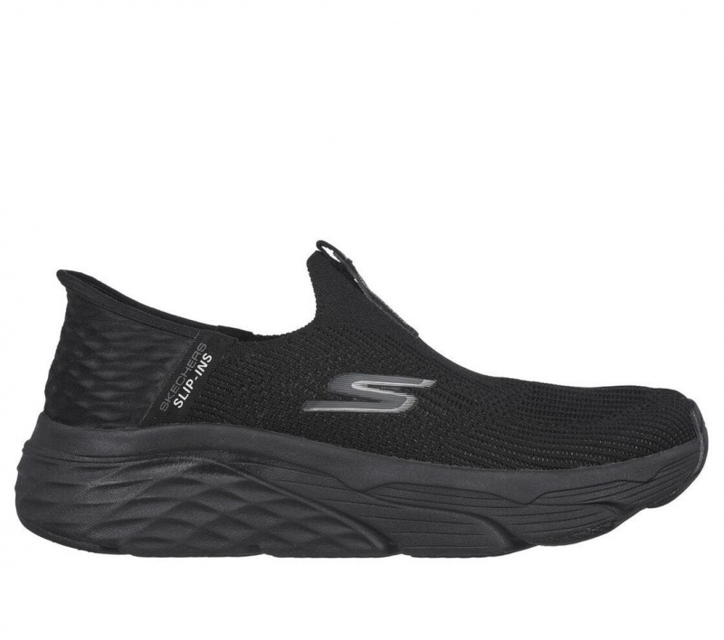 Black Skechers Slip-ins: Max Cushioning - Smooth Women\'s Sneakers | HUYN-40593