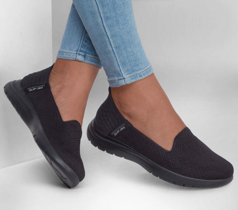 Black Skechers Slip-ins: On The Go Flex - Astonish Women's Flats | YUPC-65813