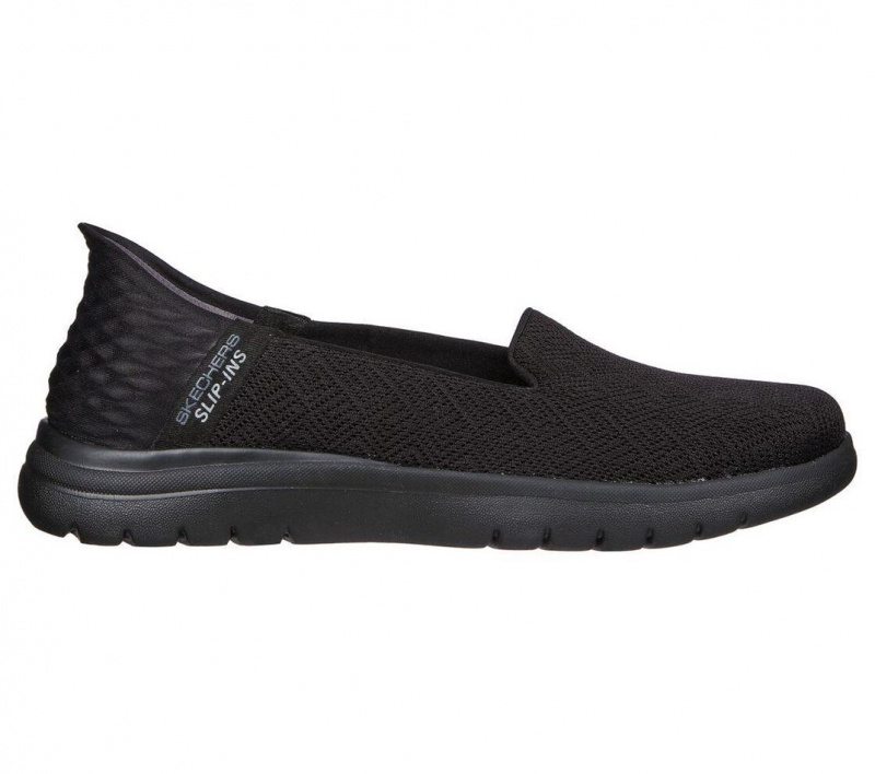 Black Skechers Slip-ins: On The Go Flex - Astonish Women's Flats | YUPC-65813