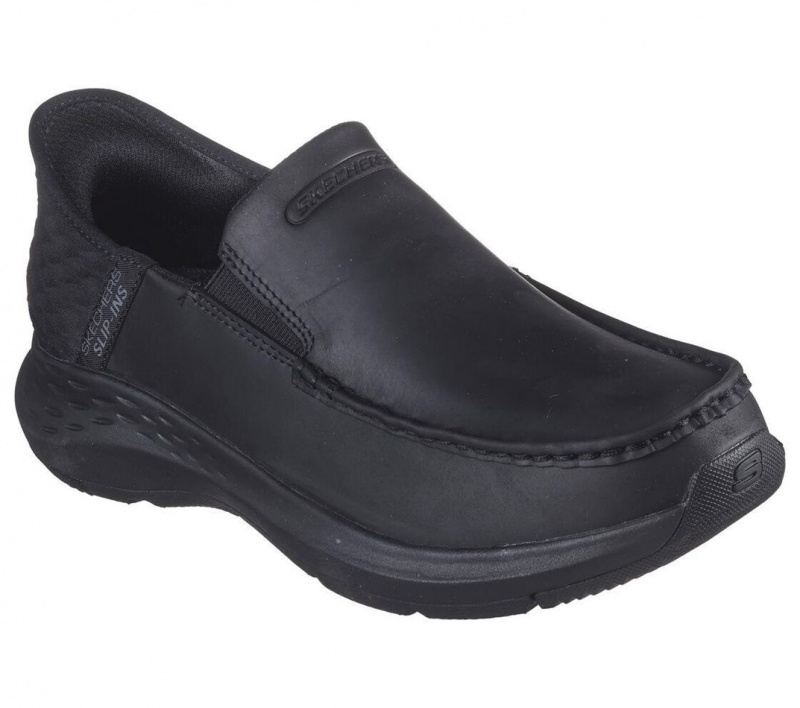 Black Skechers Slip-ins Relaxed Fit: Parson - Oswin Men's Dress Shoes | UROV-76285