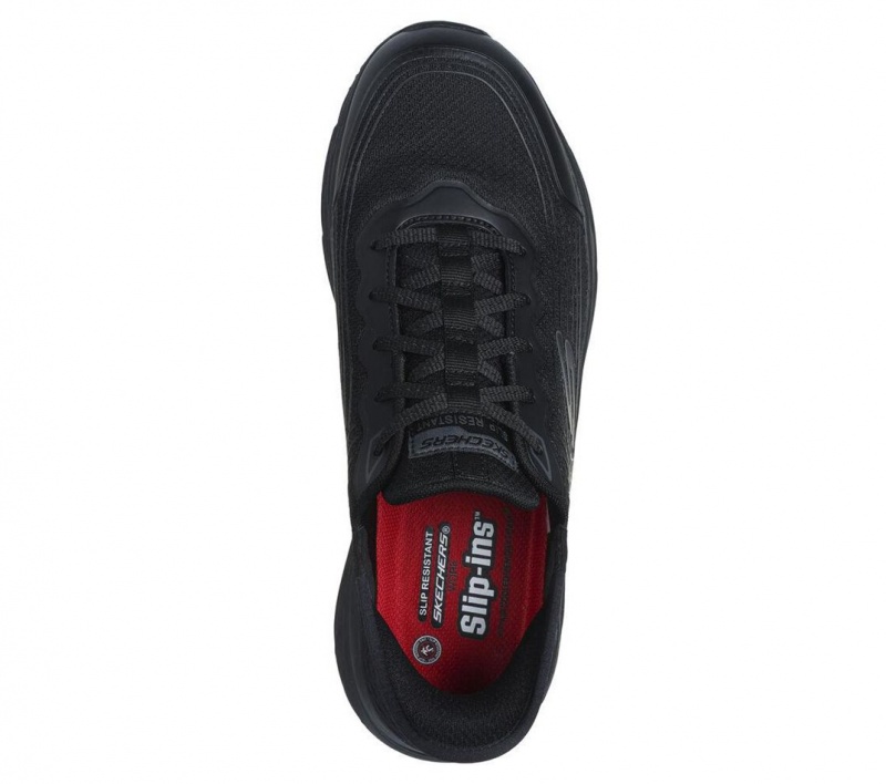 Black Skechers Slip-ins Rf Max Cushioning Elite Men's Work Shoes | YBFW-93051