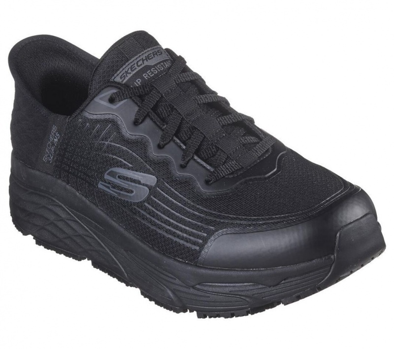 Black Skechers Slip-ins Rf Max Cushioning Elite Men's Work Shoes | YBFW-93051