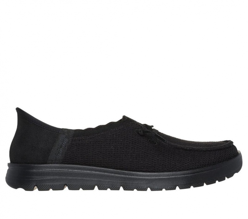 Black Skechers Slip-ins Rf: Venice - Coastal Groove Women\'s Boat Shoes | LSTF-26387