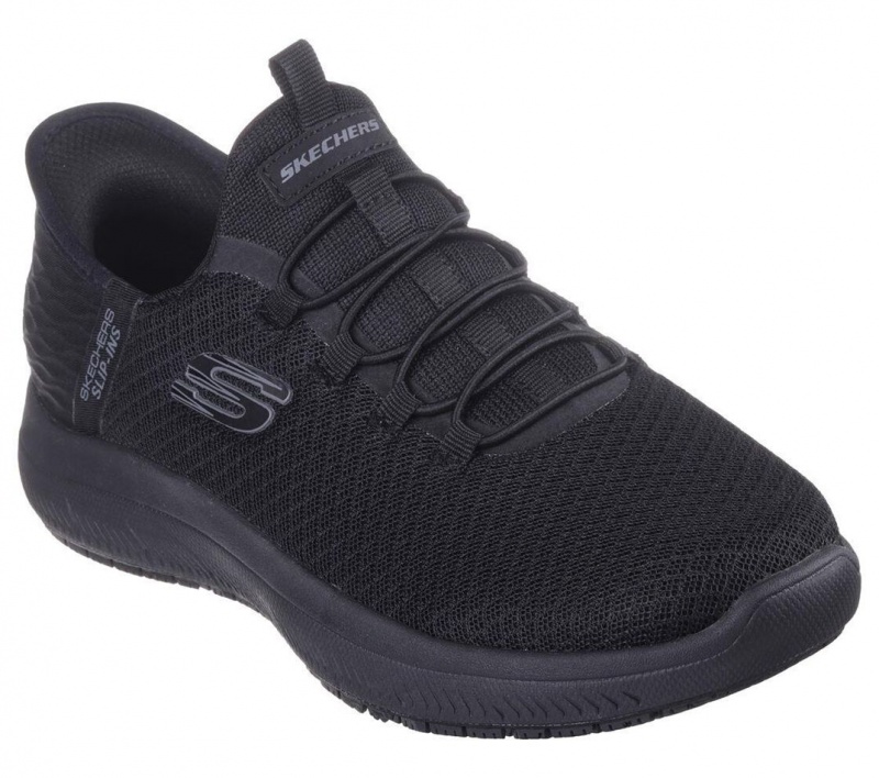 Black Skechers Slip-ins Summits Sr - Enslee Women's Work Shoes | GYMC-35704