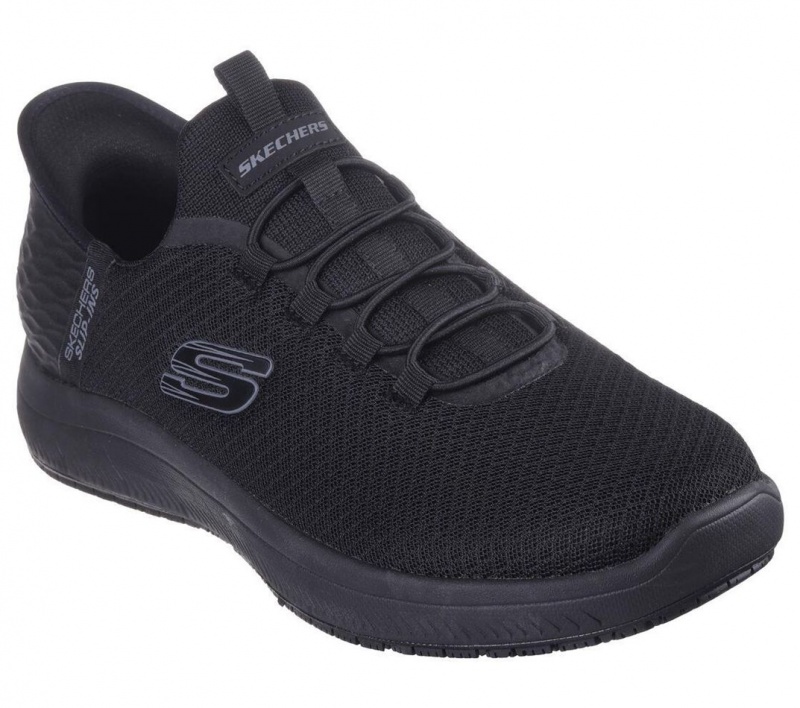 Black Skechers Slip-ins Summits - Colsin Men's Work Shoes | PIOH-56178