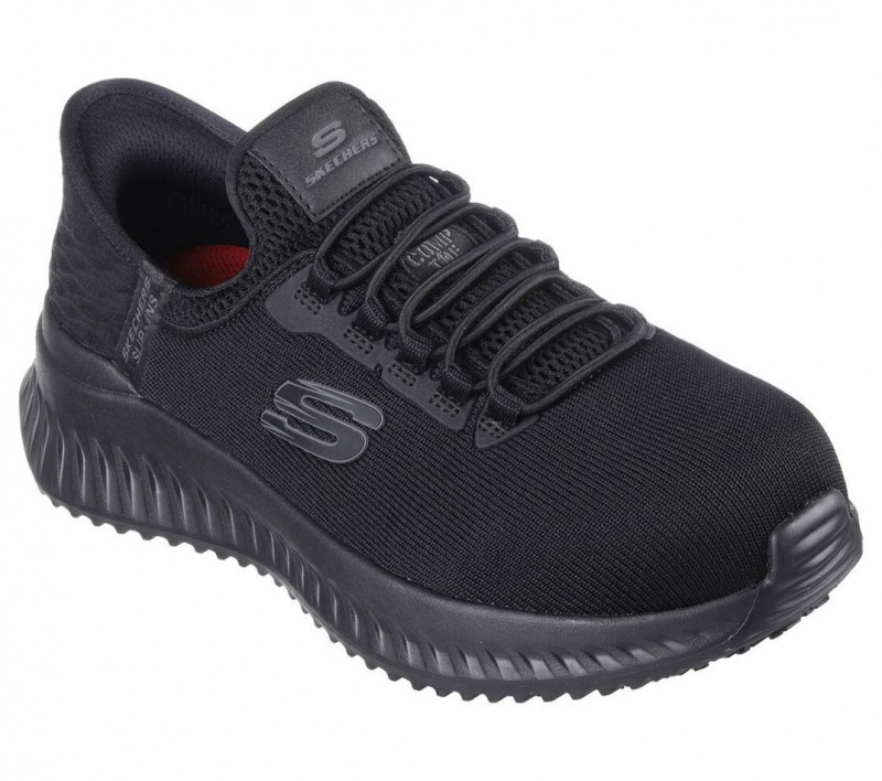 Black Skechers Slip-ins Tilido - Ombray Women's Work Shoes | BPNE-90153