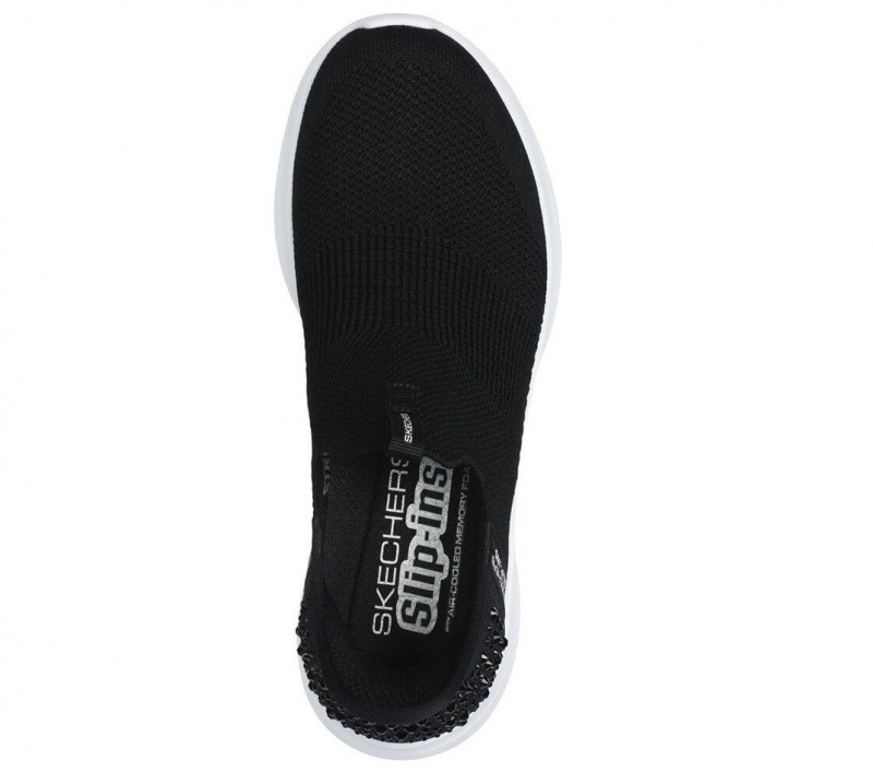 Black Skechers Slip-ins: Ultra Flex 3.0 Women's Sneakers | IBMY-52637