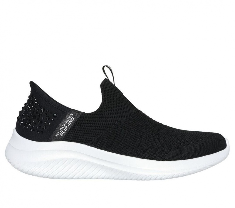 Black Skechers Slip-ins: Ultra Flex 3.0 Women\'s Sneakers | IBMY-52637