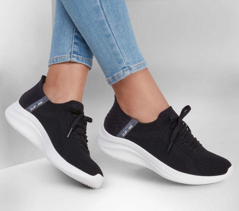 Black Skechers Slip-ins: Ultra Flex 3.0 - Brilliant Women's Sneakers | DWEX-12078