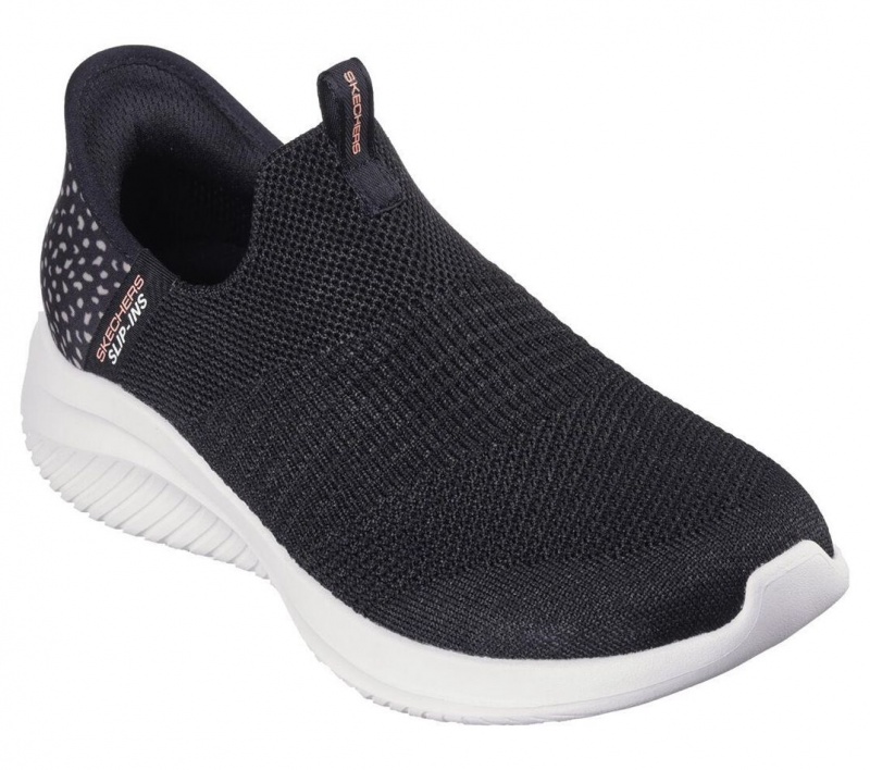 Black Skechers Slip-ins: Ultra Flex 3.0 - New Energy Women's Sneakers | QRLF-45293