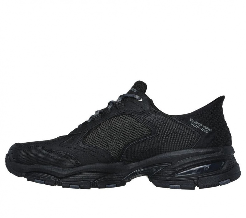 Black Skechers Slip-ins: Vigor 3.0 - Drafting Men's Sneakers | GBNE-37418