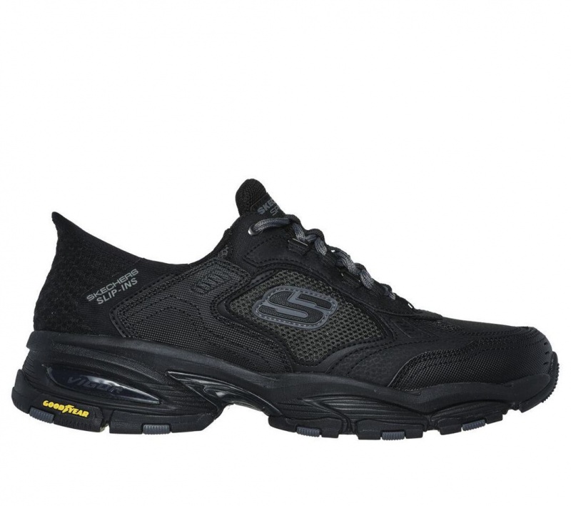 Black Skechers Slip-ins: Vigor 3.0 - Drafting Men\'s Sneakers | GBNE-37418