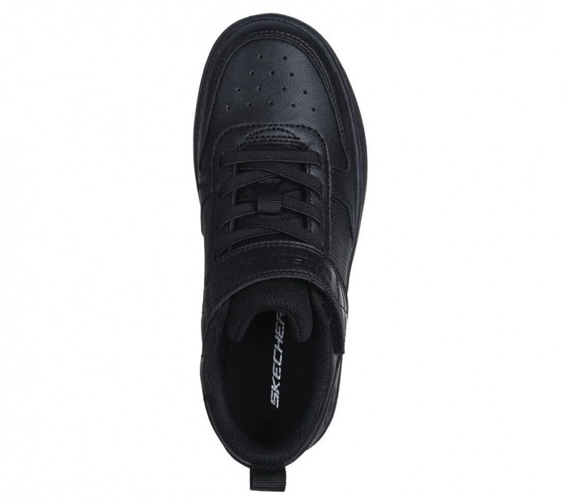 Black Skechers Smooth Street Boys' Sneakers | MVDH-07628