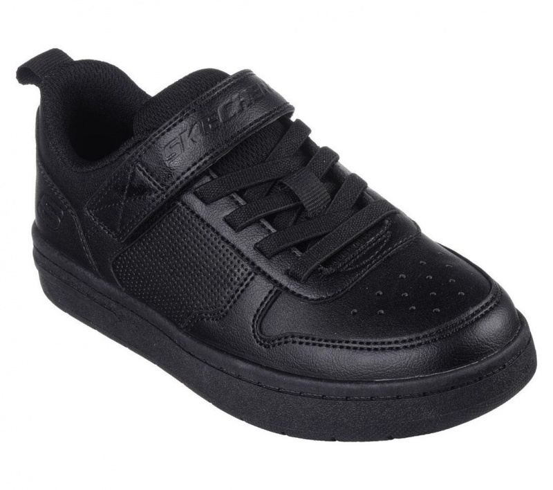 Black Skechers Smooth Street Boys' Sneakers | MVDH-07628