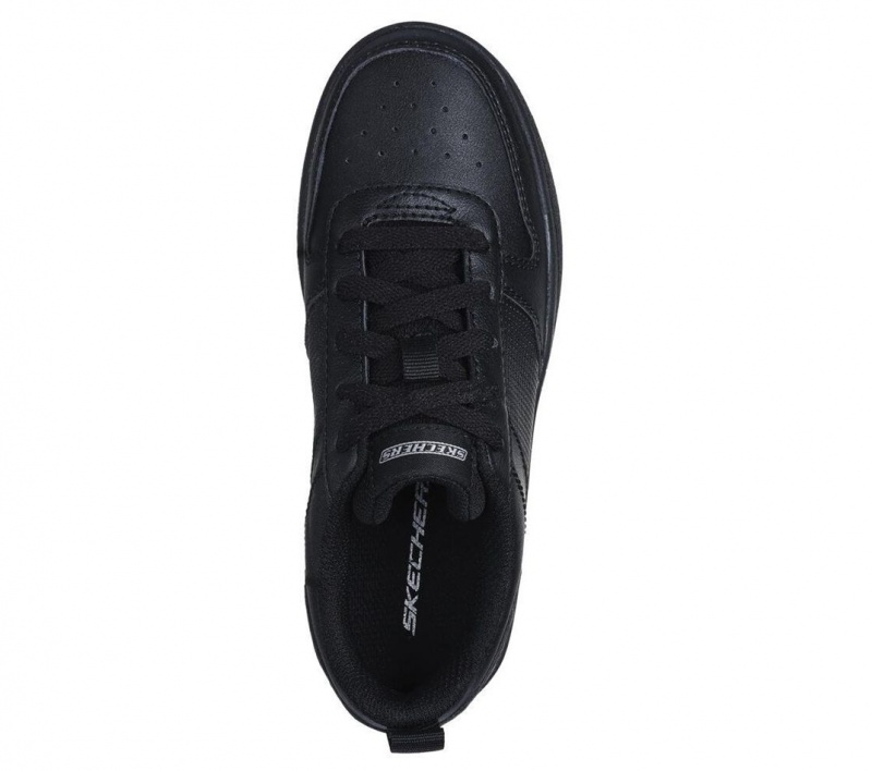 Black Skechers Smooth Street - Genzo Boys' Sneakers | FDCE-18236