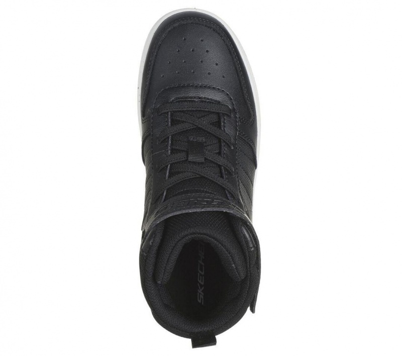 Black Skechers Smooth Street - Vorrez Boys' Sneakers | FXIA-92613