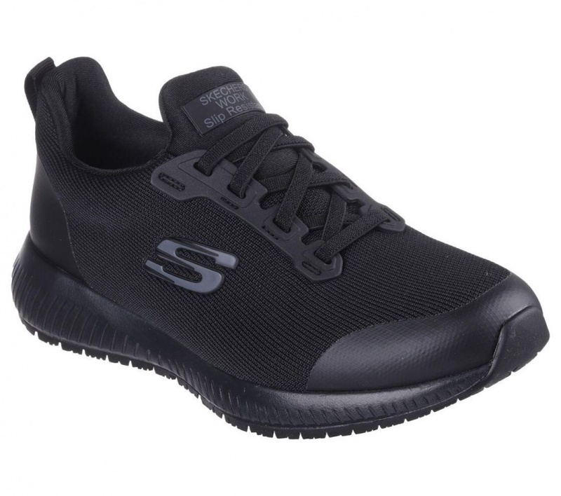 Black Skechers Squad Sr Women's Work Shoes | JMZX-95401