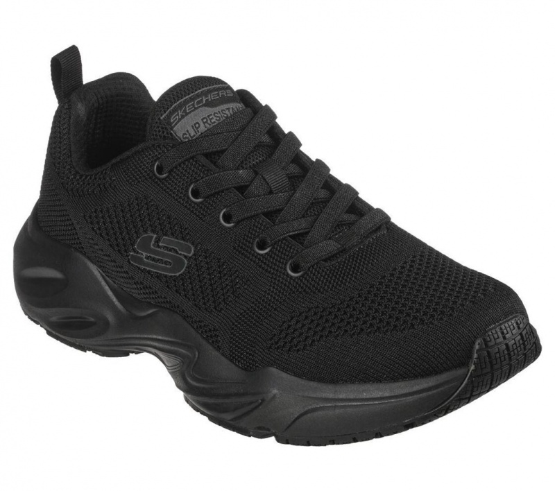 Black Skechers Stamina Airy Sr Men's Work Shoes | WMHJ-02374