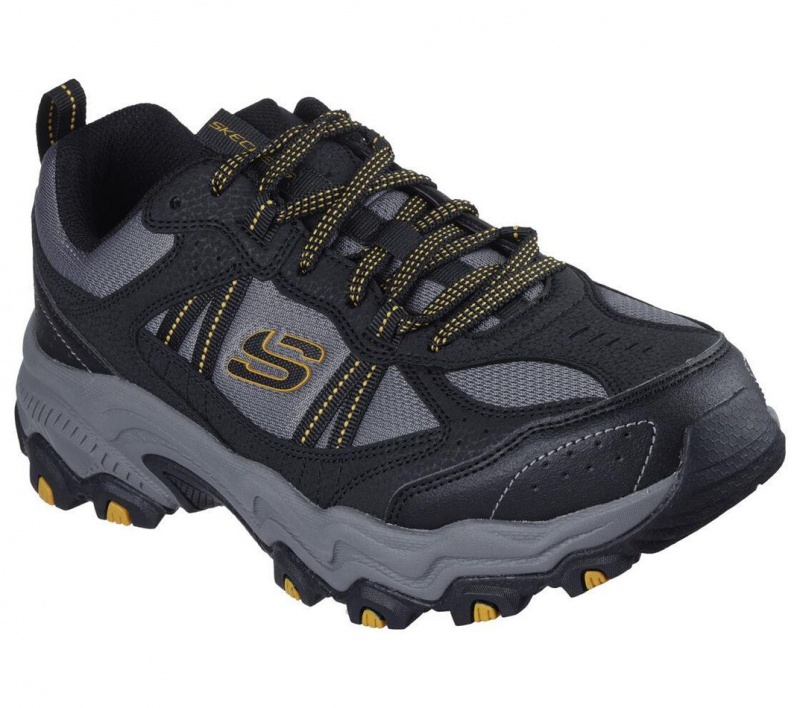 Black Skechers Stamina At - Upper Stitch Men's Sneakers | URNX-62340