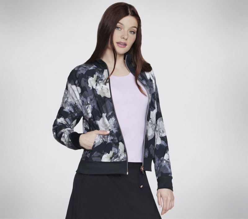 Black Skechers Summer Rose Commuter Reversible Women's Jackets | NOMV-12549